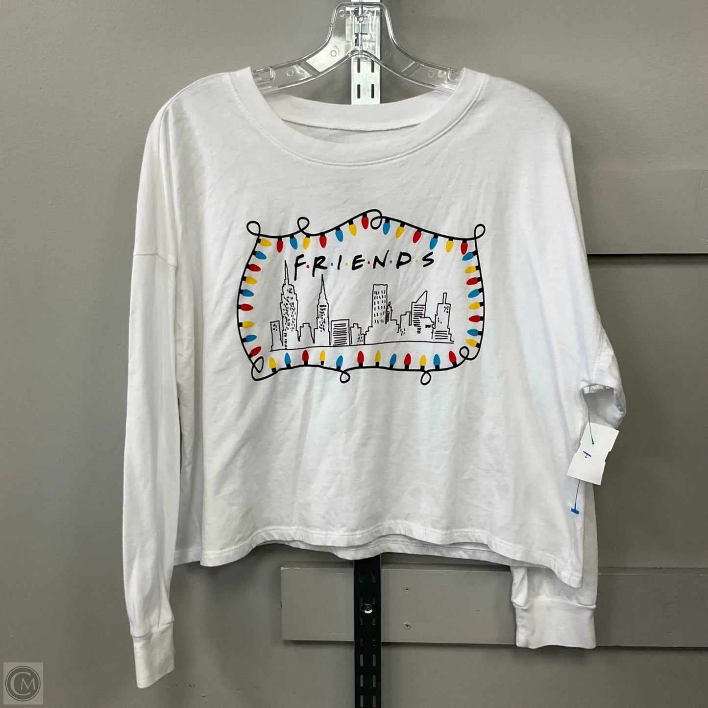 Top Long Sleeve Basic In White, Size: Xl