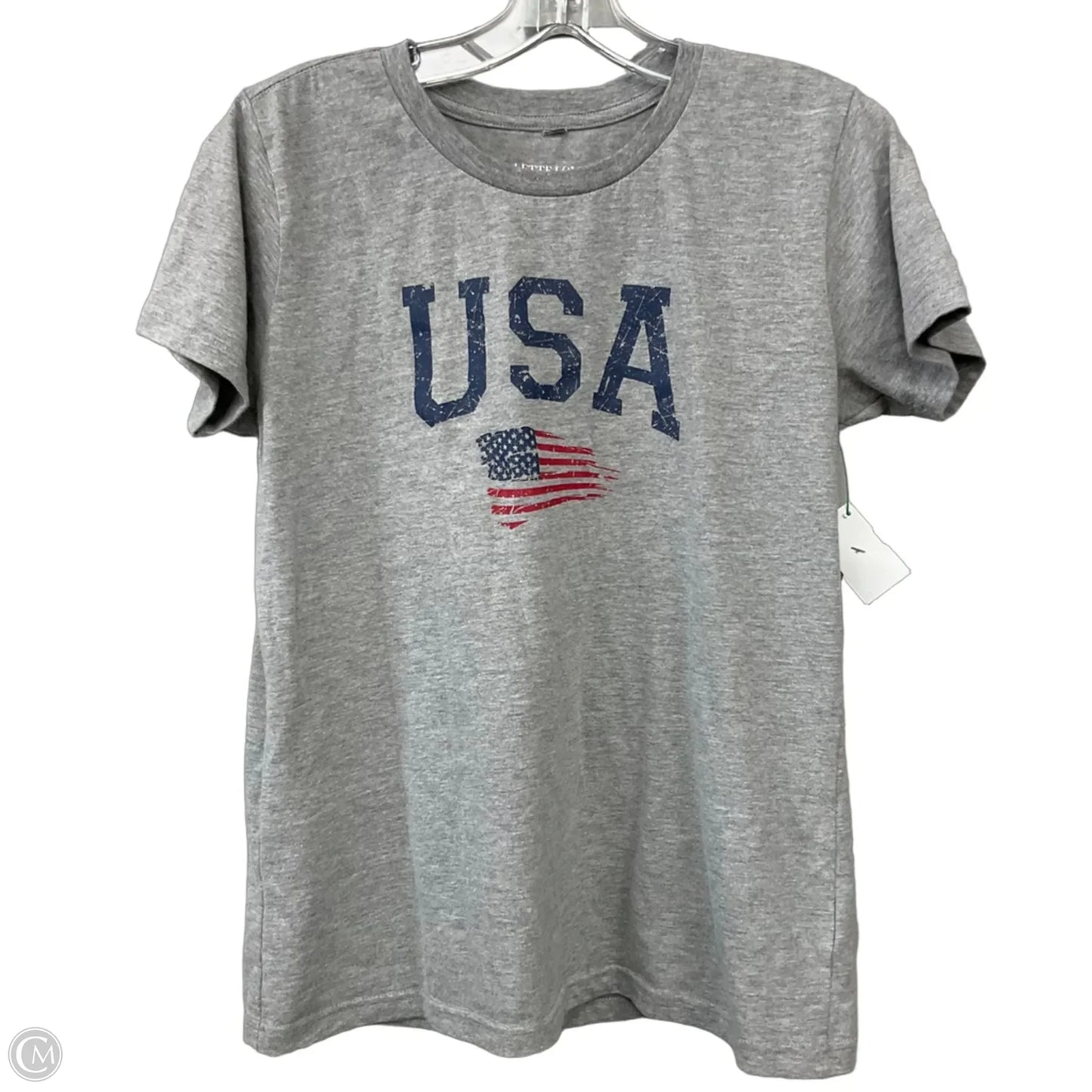 Top Short Sleeve Basic By Cme In Grey, Size: L