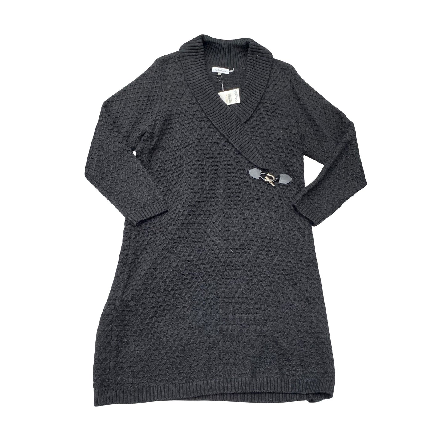 Dress Sweater By Calvin Klein In Black, Size:2X