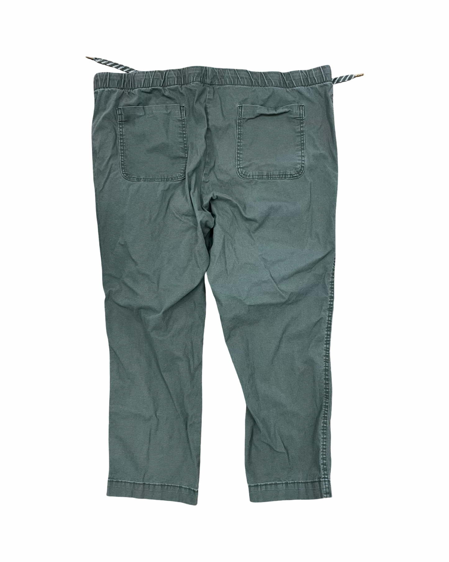 Pants Cropped By Natural Reflections In Green, Size:1X