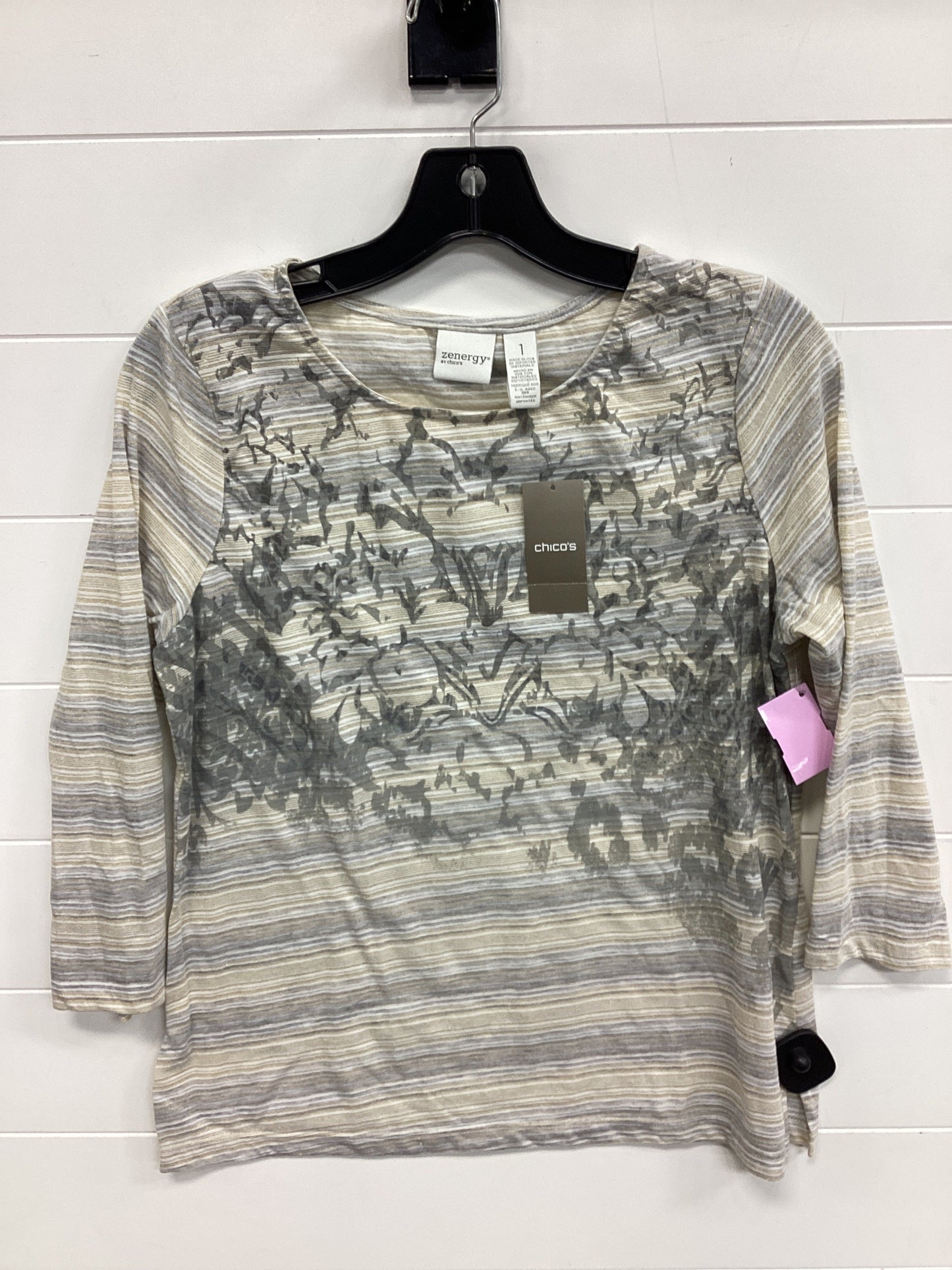 Top Ls By Zenergy By Chicos In Cream, Size:S