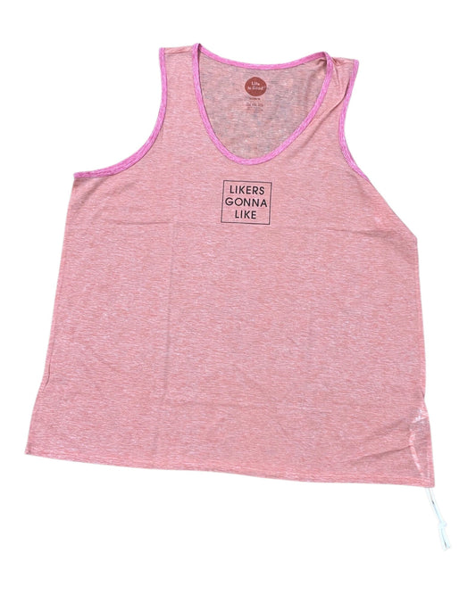 Top Sleeveless By Life Is Good In Orange & Pink, Size:1X