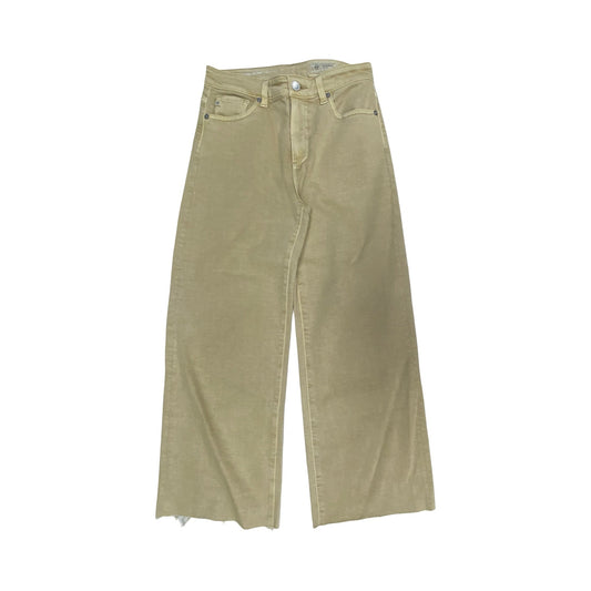 Jeans Wide Leg By Ag Jeans In Tan Denim, Size:0