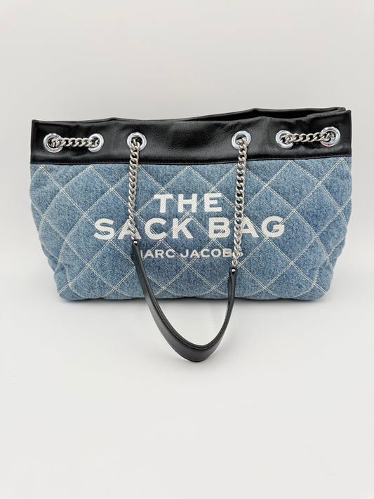 Handbag Luxury Designer By Marc Jacobs In Blue Denim, Size:Medium