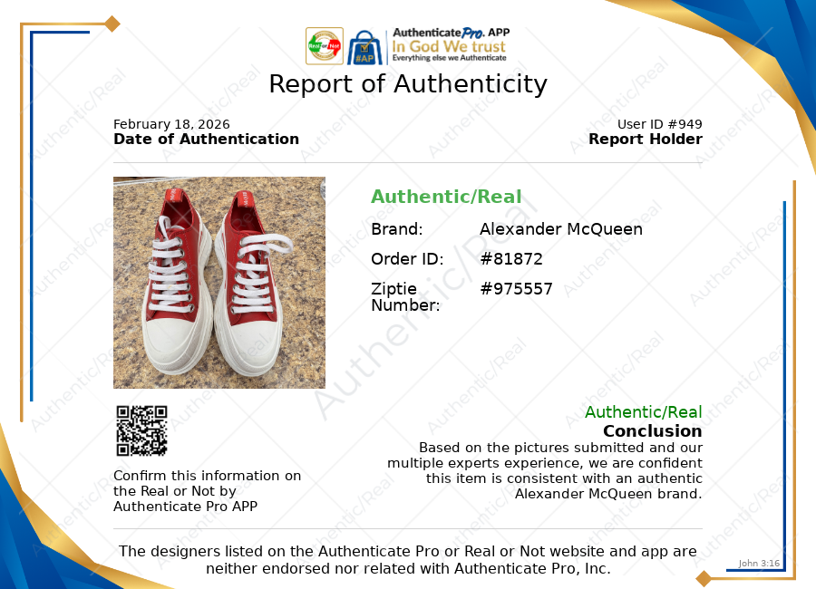 Shoes Luxury Designer By Alexander Mcqueen In Red & White, Size:5.5