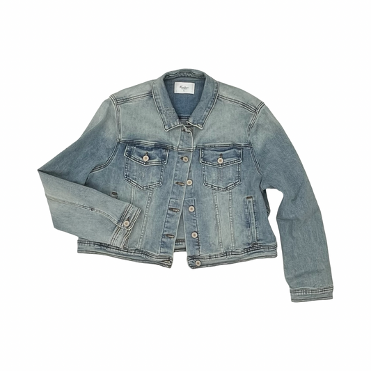 Jacket Denim By Kancan In Blue Denim, Size:Xl