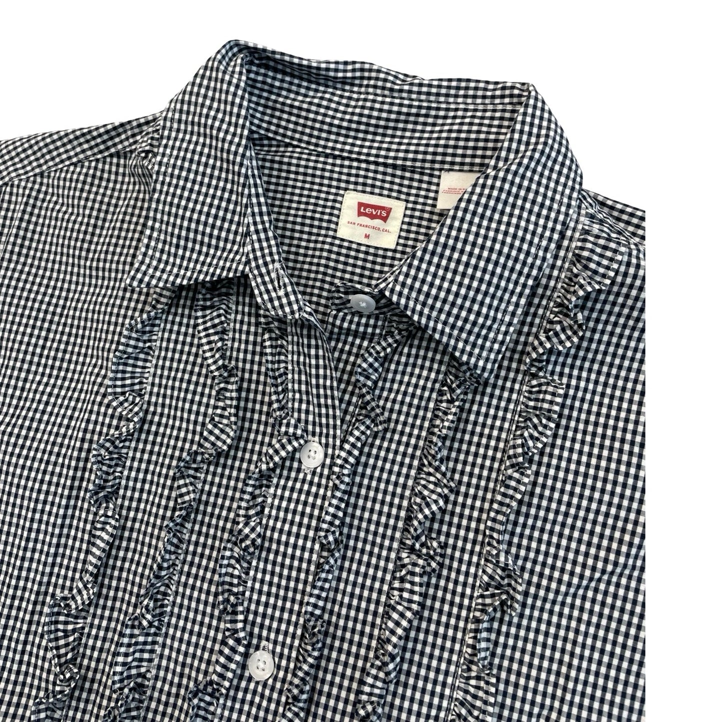 Top Ls By Levis In Checkered Pattern, Size:M