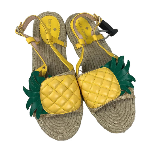 Shoes Designer By Kate Spade In Yellow, Size: 7.5