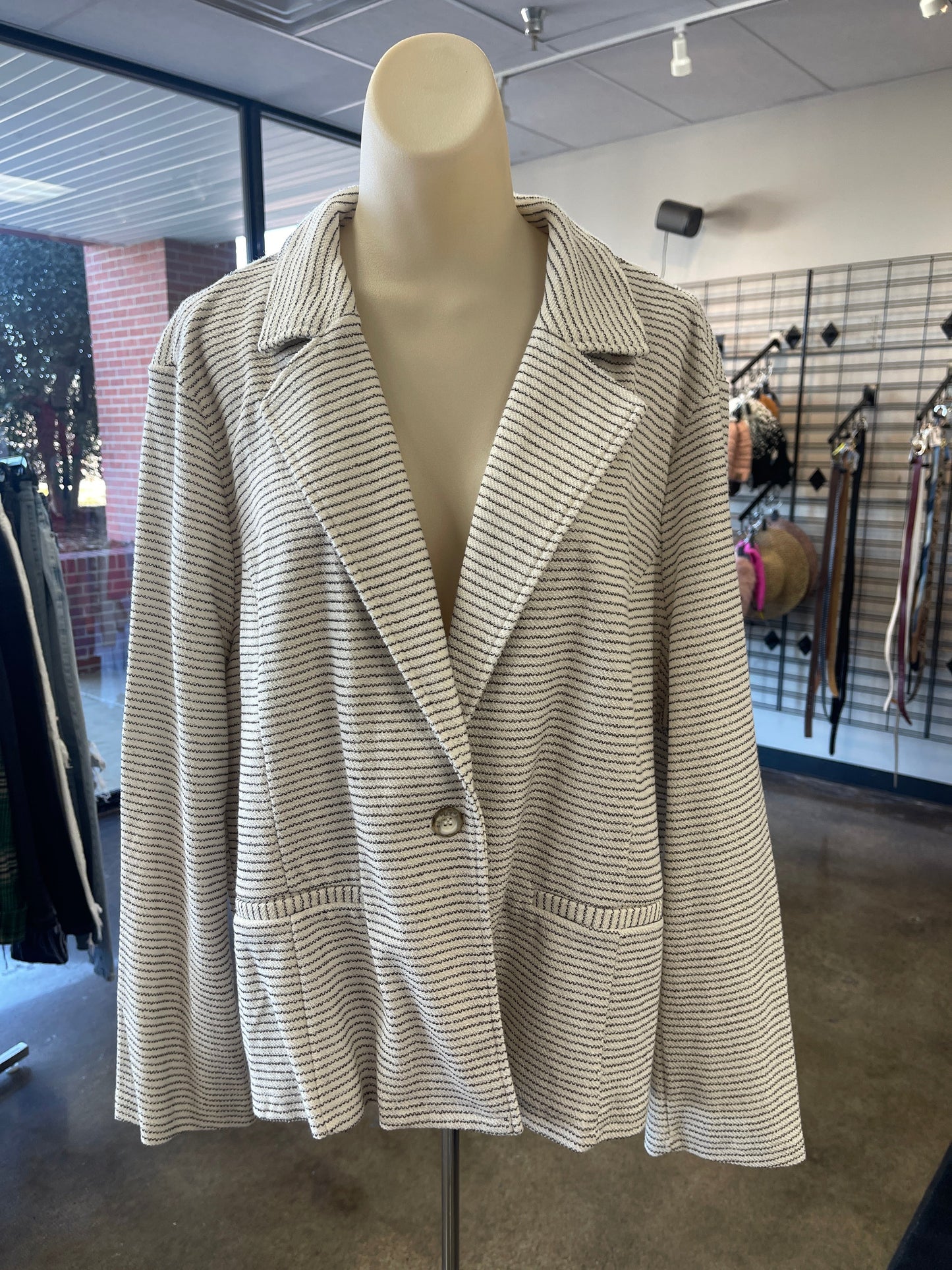 Blazer By Maurices In Black & White, Size: 2x