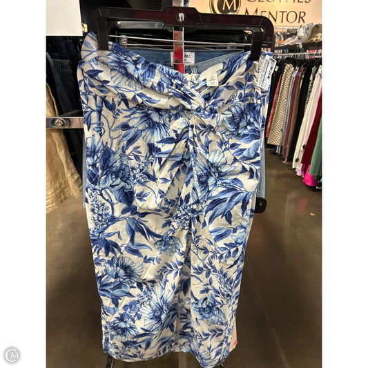 Skirt Maxi By H&m In Blue & White, Size: 12