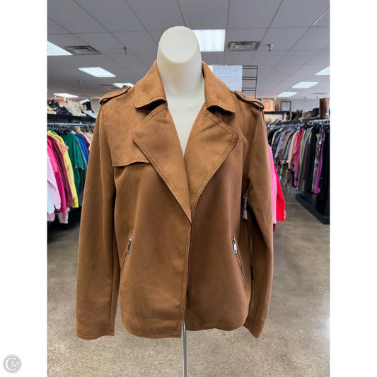 Jacket Moto By Philosophy In Brown, Size: M
