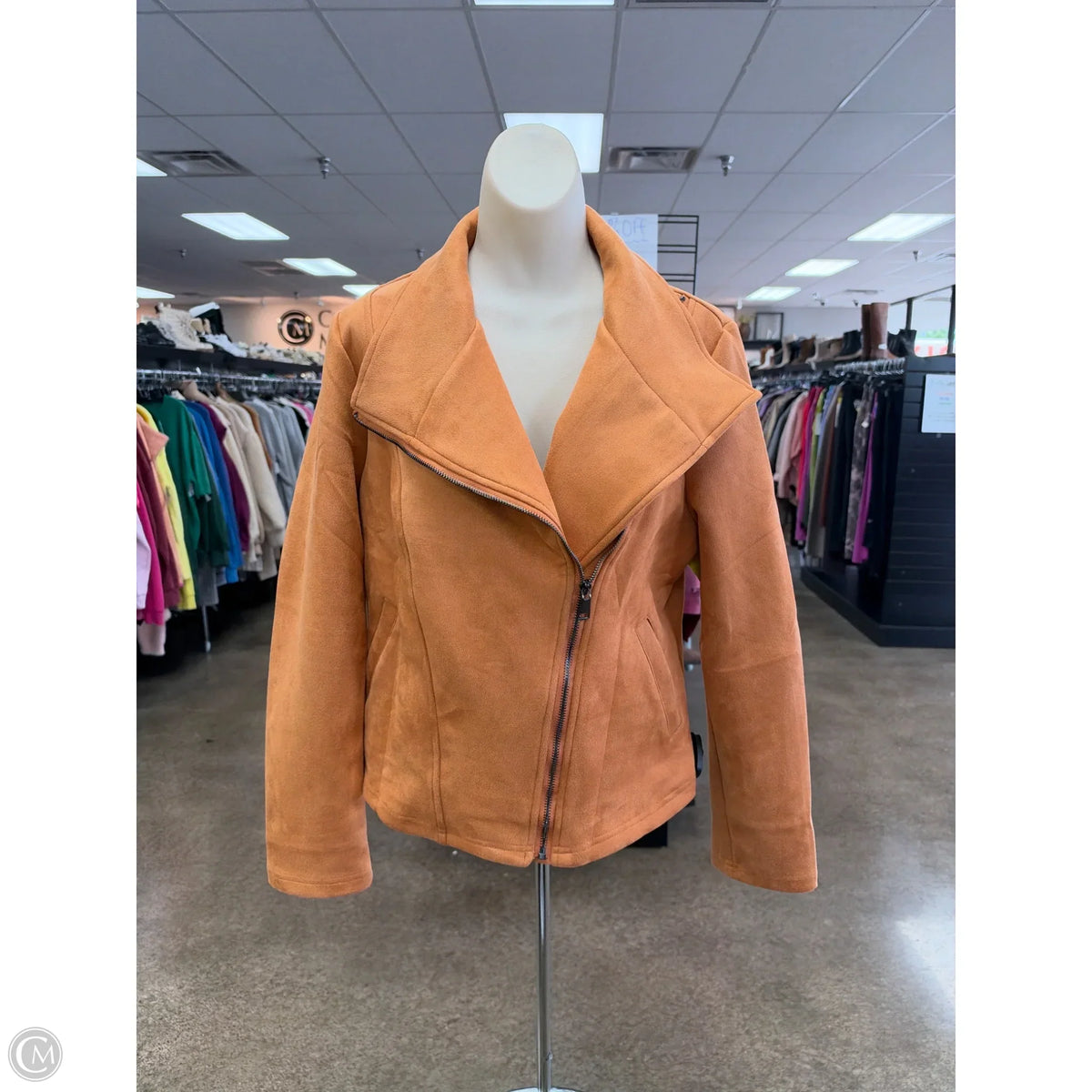 Jacket Moto By Automet In Orange, Size: M
