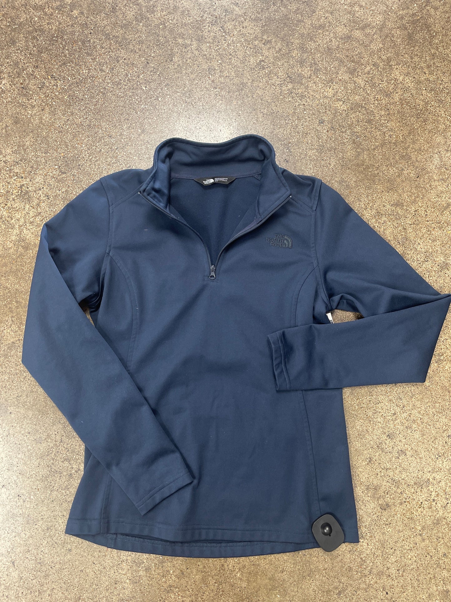 Navy Athletic Top Long Sleeve Collar The North Face, Size S