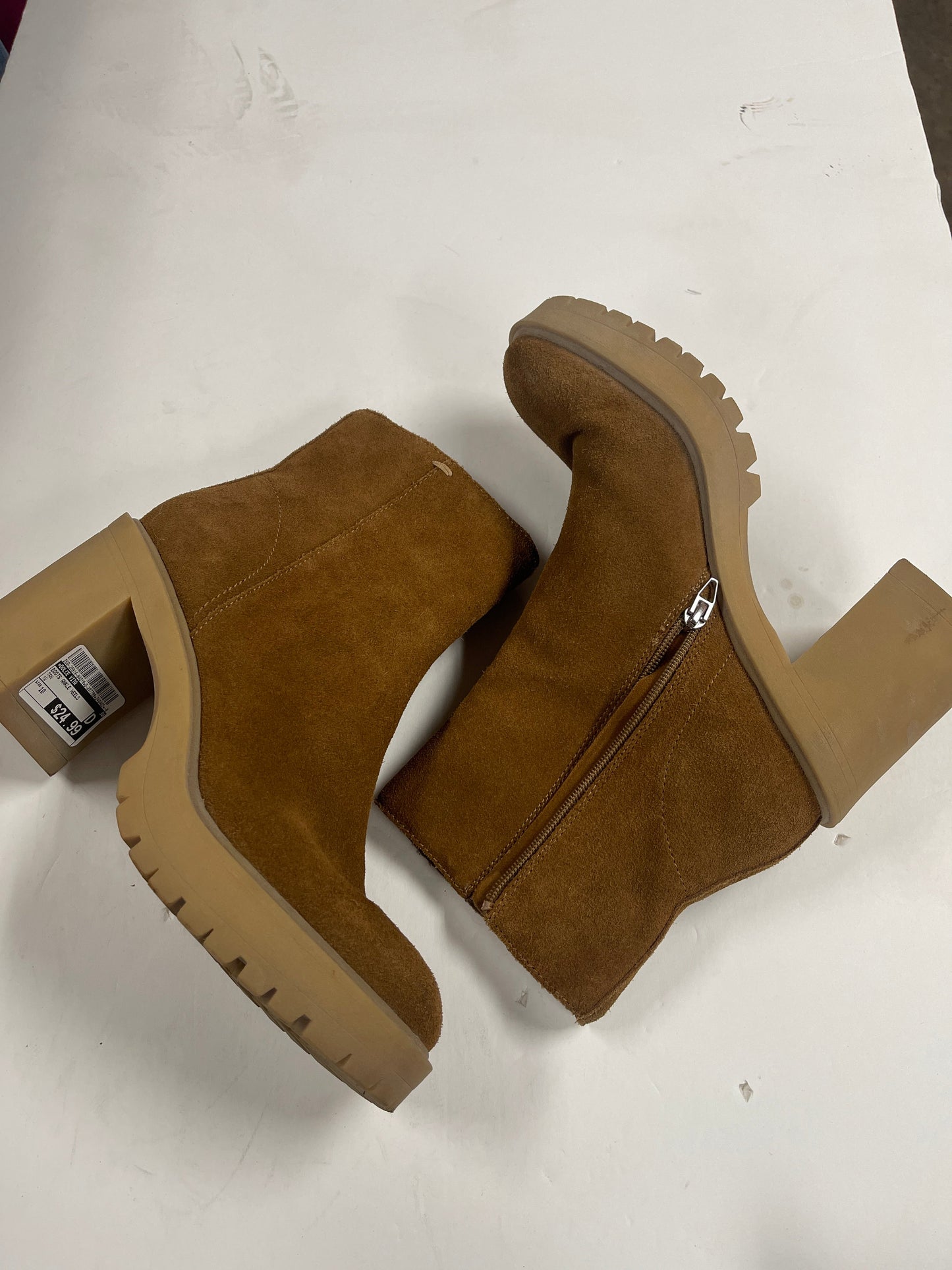Tan Boots Ankle Heels Dolce Vita, Size 10
