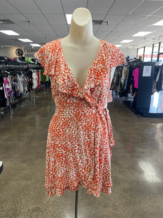 Orange Dress Casual Short Free People, Size Xs