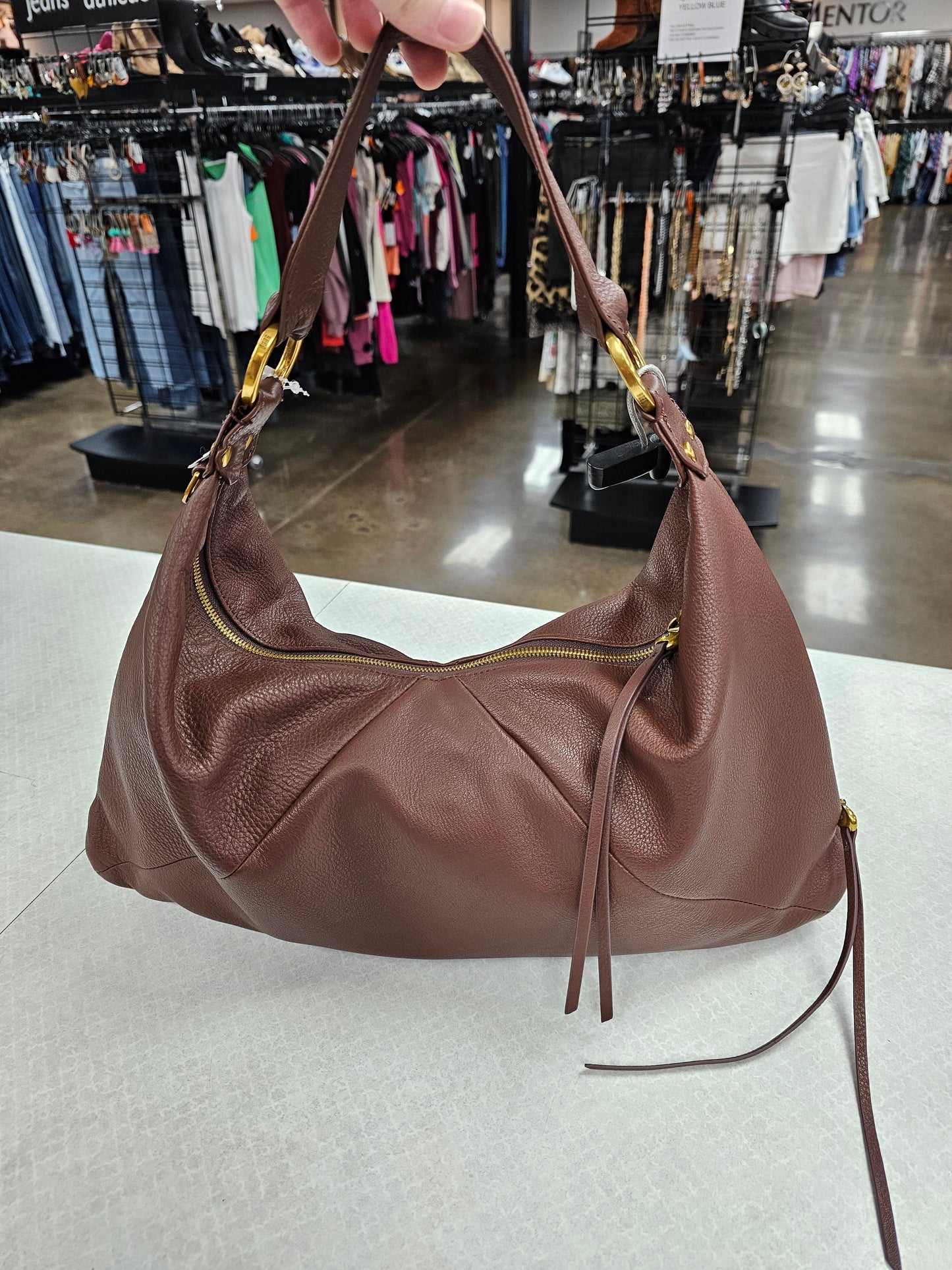Brown Handbag Designer Hobo Intl, Size Medium