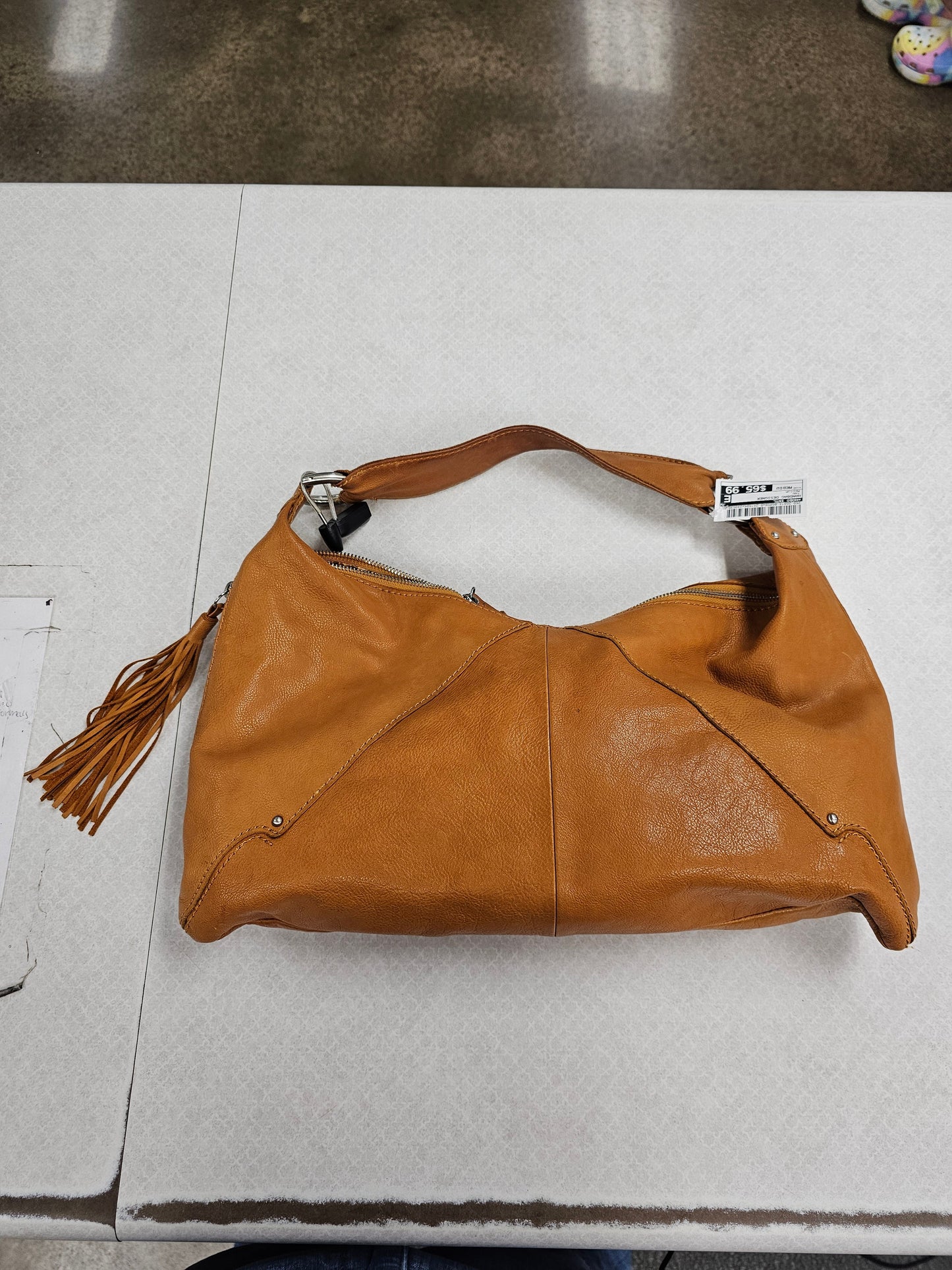 Tan Handbag Designer Hobo Intl, Size Medium