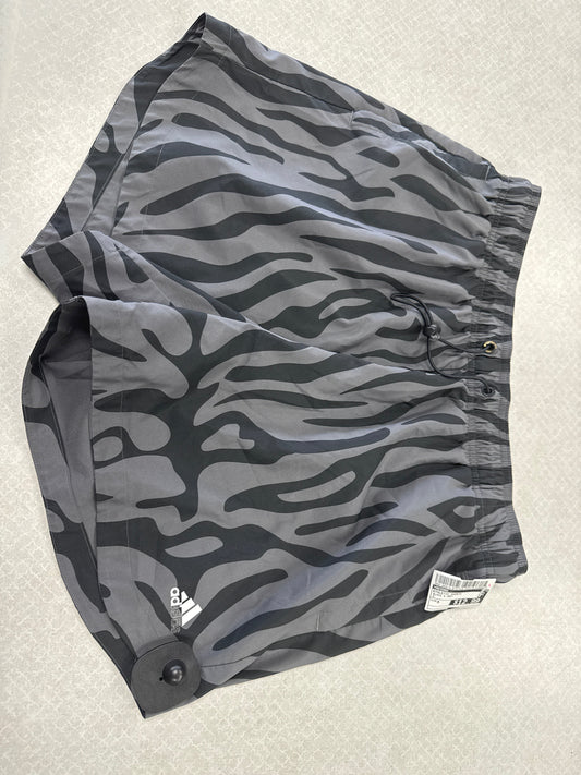 Athletic Shorts By Adidas In Black & Grey, Size: M