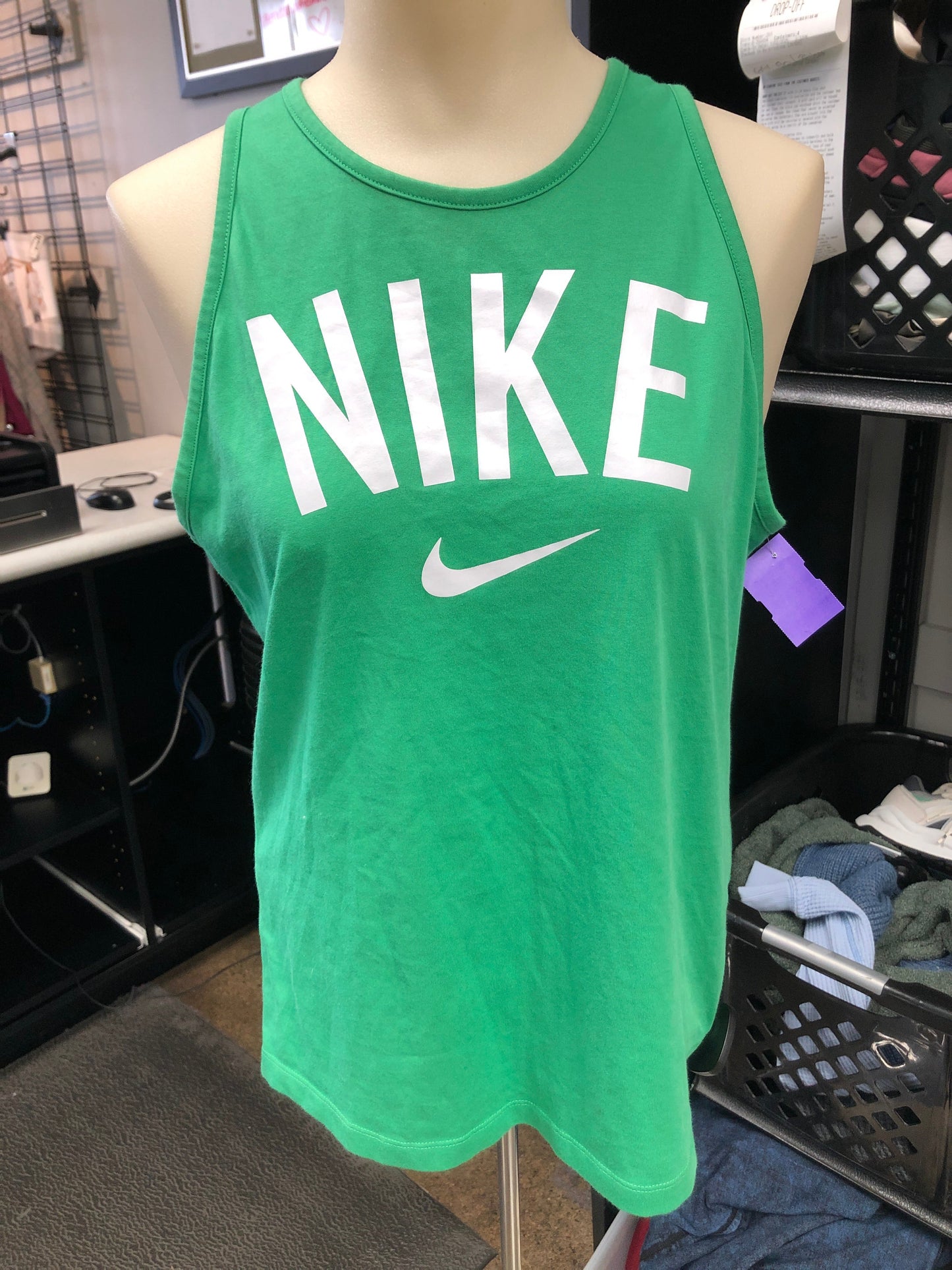 Athletic Tank Top By Nike Apparel In Green, Size: S