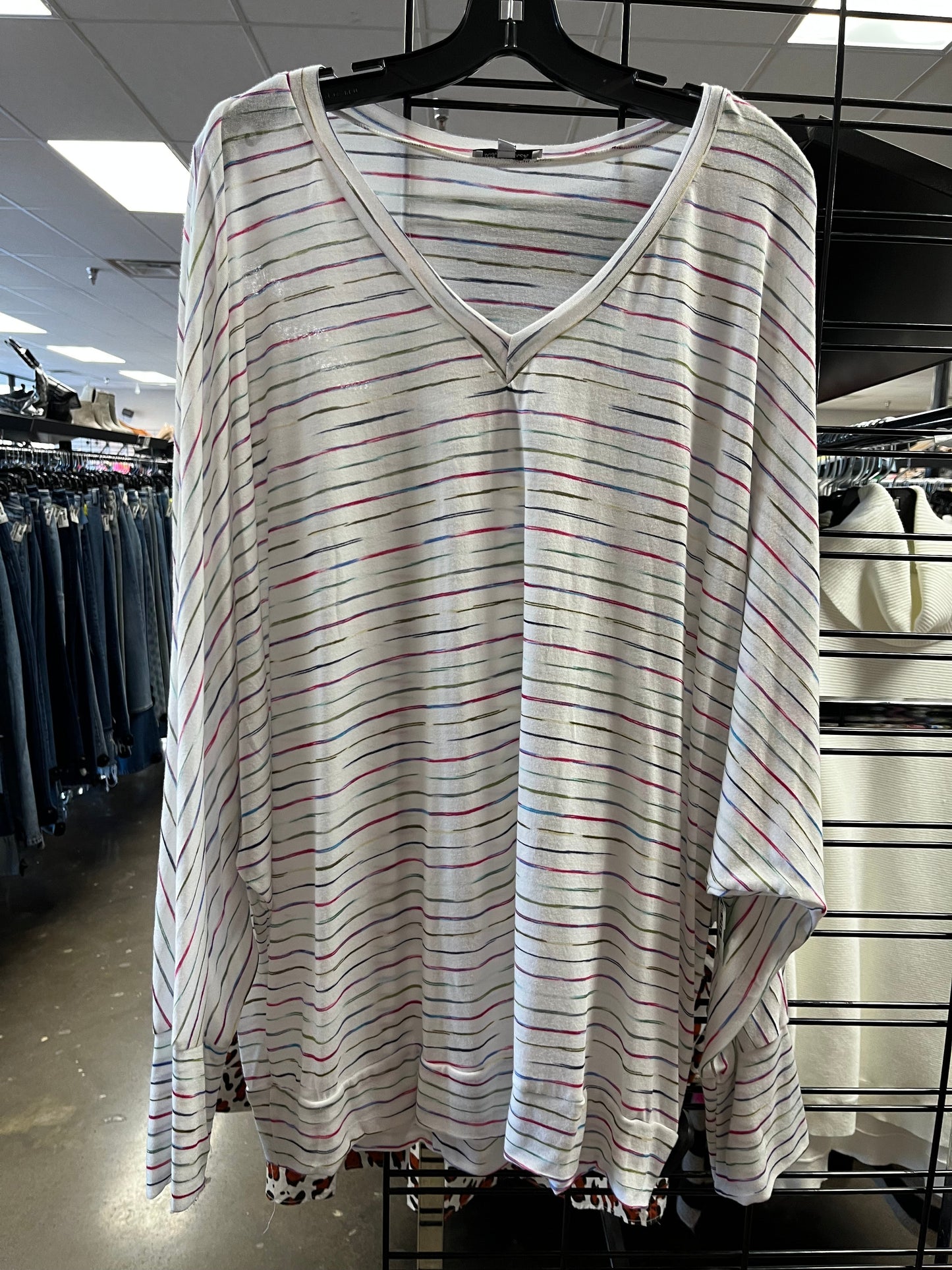 Top Long Sleeve By White Birch In Striped Pattern, Size: 3x