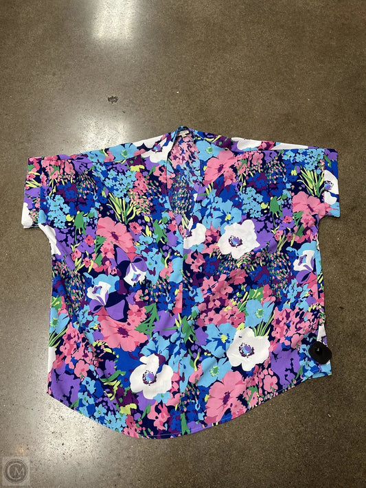 Top Short Sleeve By Jodifl In Multi-colored, Size: L