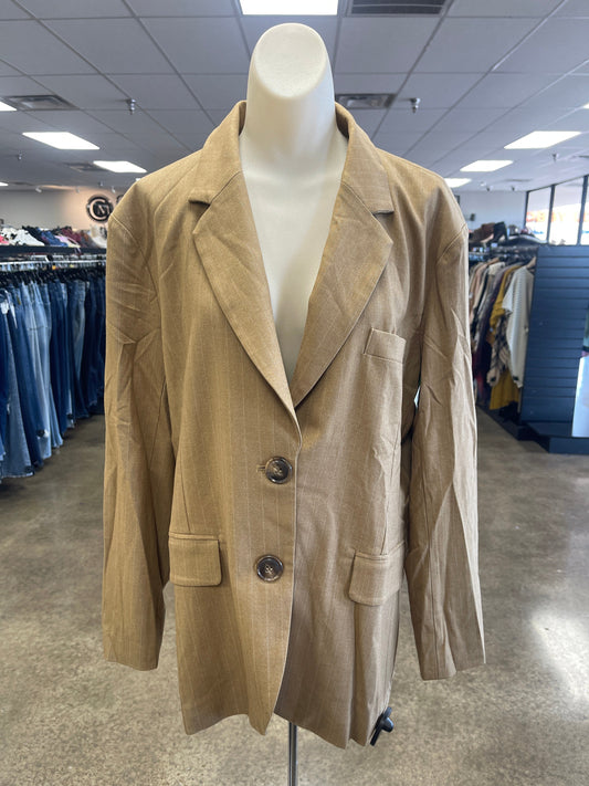 Blazer By Clothes Mentor In Tan, Size: S