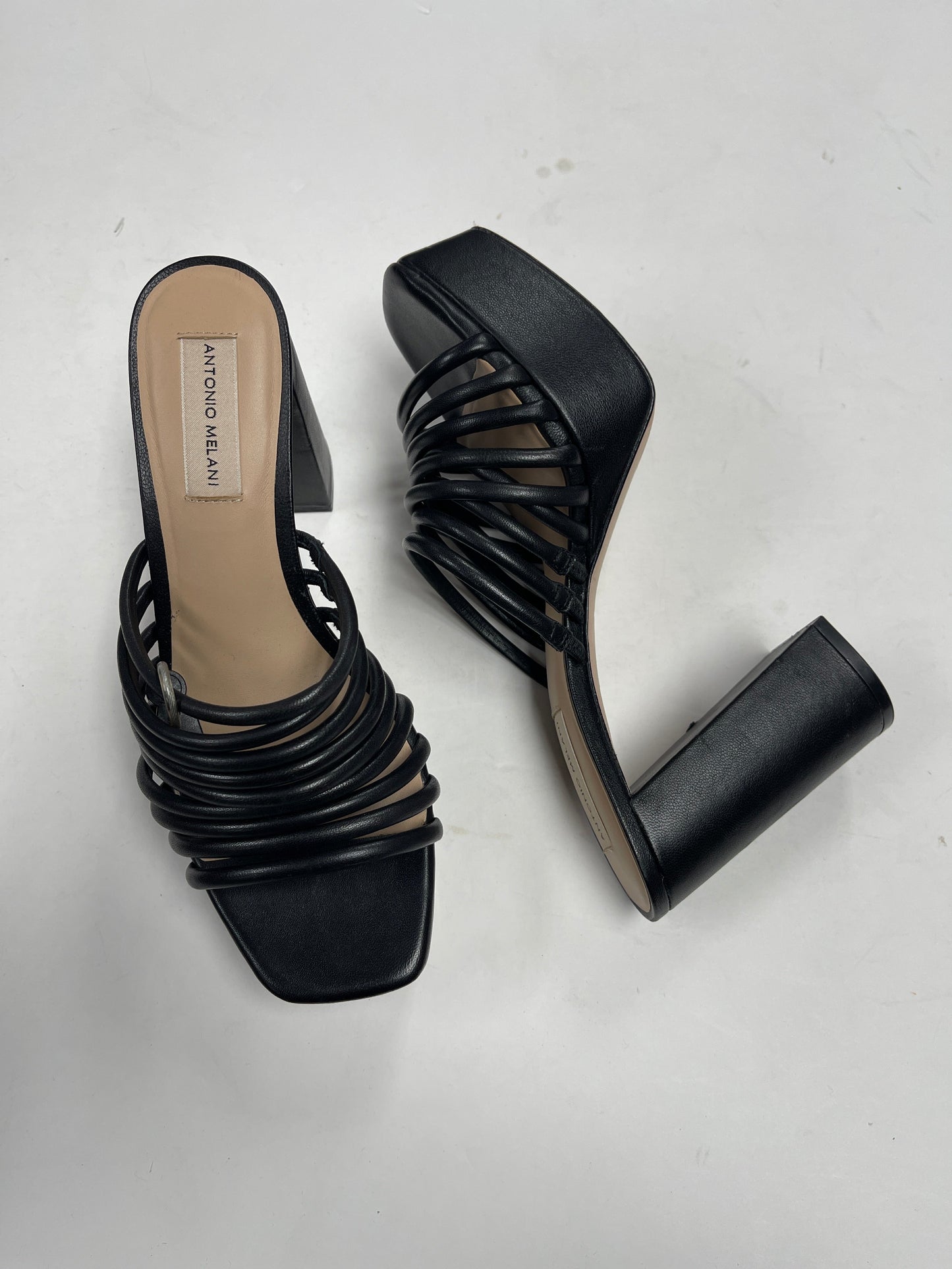 Sandals Heels Block By Antonio Melani In Black, Size: 8.5