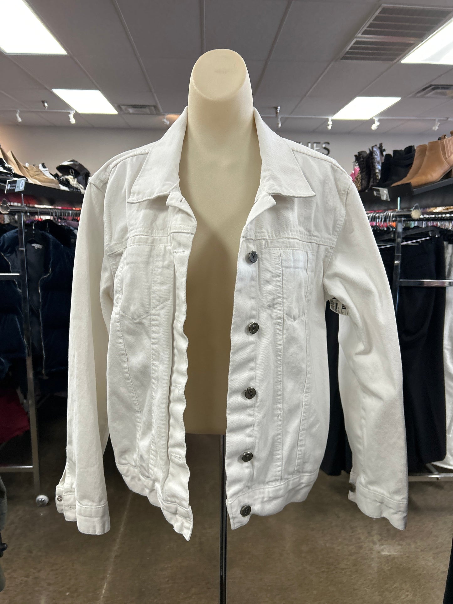 Jacket Denim By Pilcro In White, Size: M