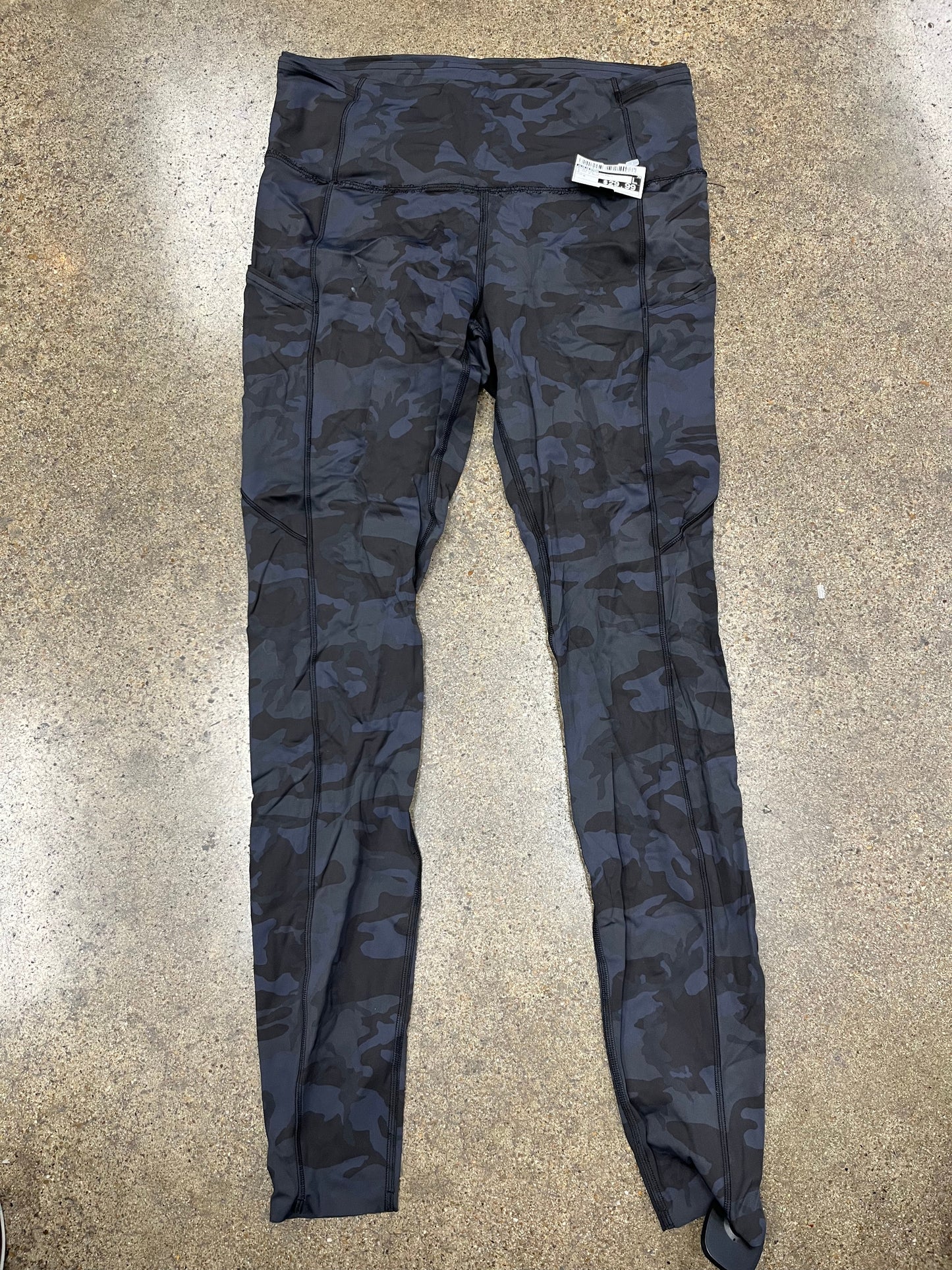 Athletic Leggings By Lululemon In Black & Blue, Size: 8