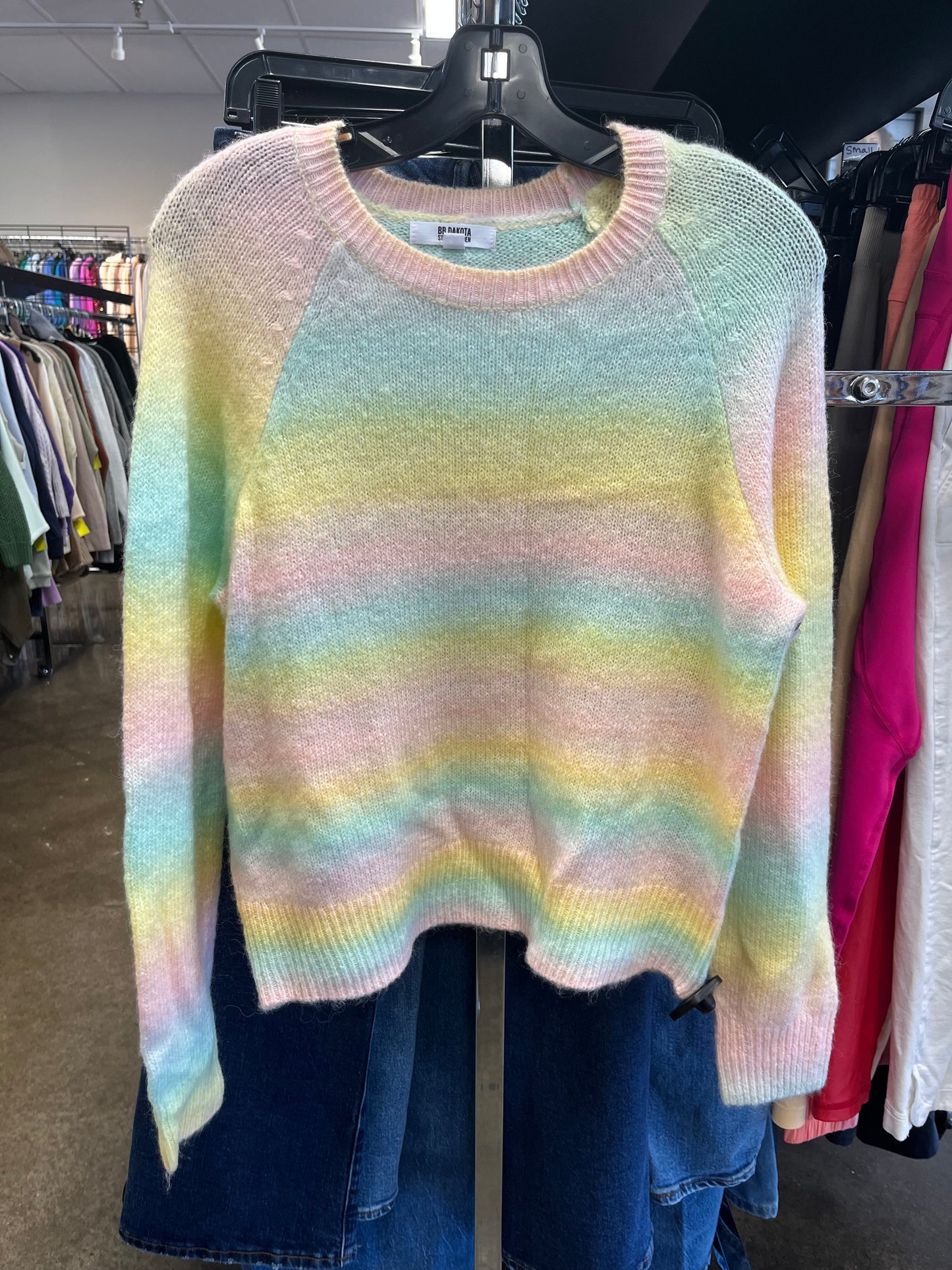 Sweater By Bb Dakota In Rainbow Print, Size: M