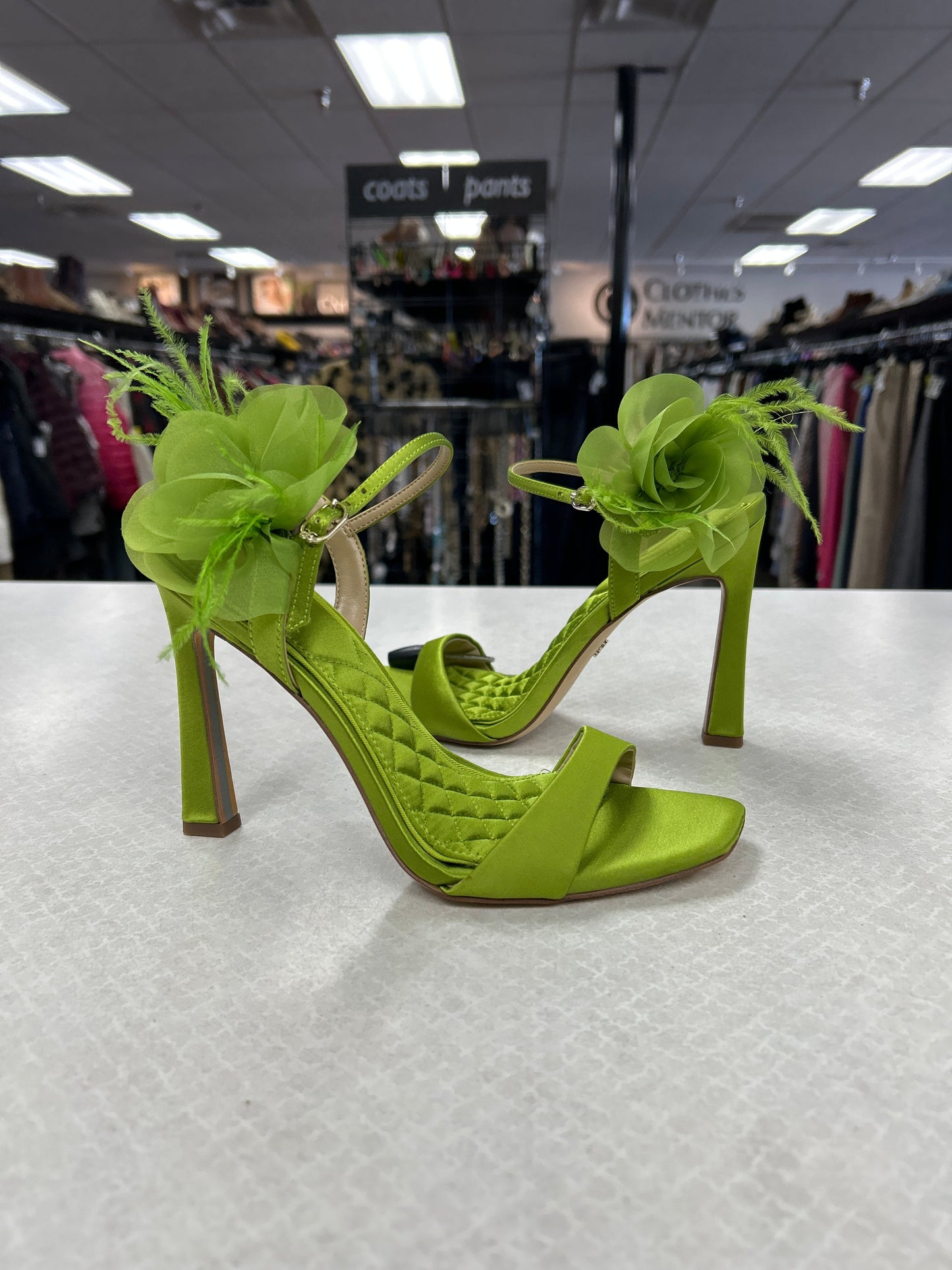 Sandals Heels Stiletto By Sam Edelman In Green, Size: 7.5