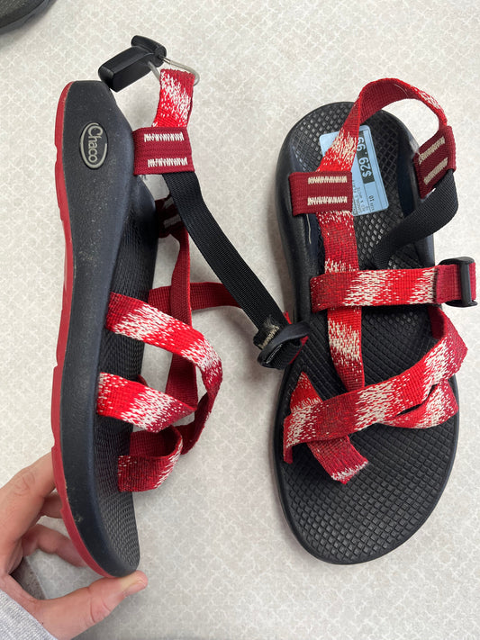 Sandals Flats By Chacos In Red & White, Size: 10