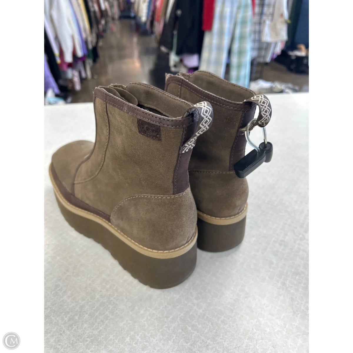 Boots Designer By Ugg In Brown, Size: 8