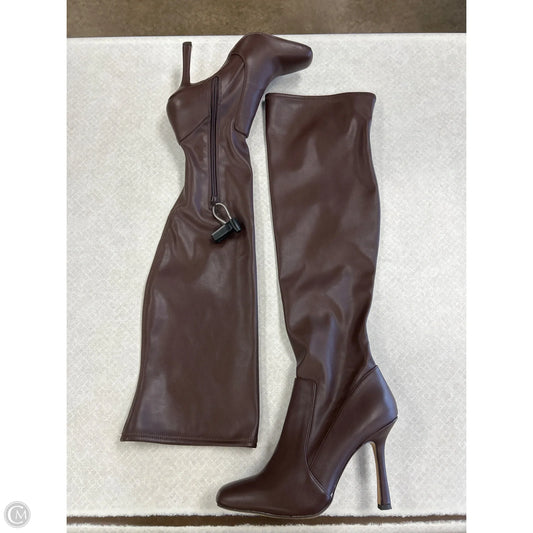Boots Knee Heels By Gianni Bini In Brown, Size: 7