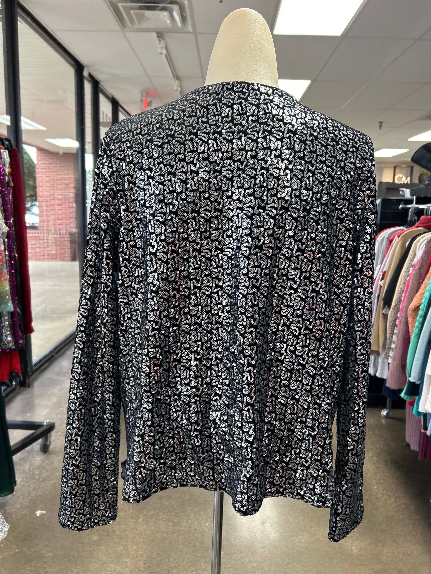 Cardigan By Ivanka Trump In Black Silver, Size: M