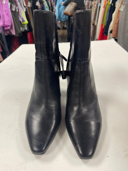 Black Boots Ankle Heels Nine West, Size 8