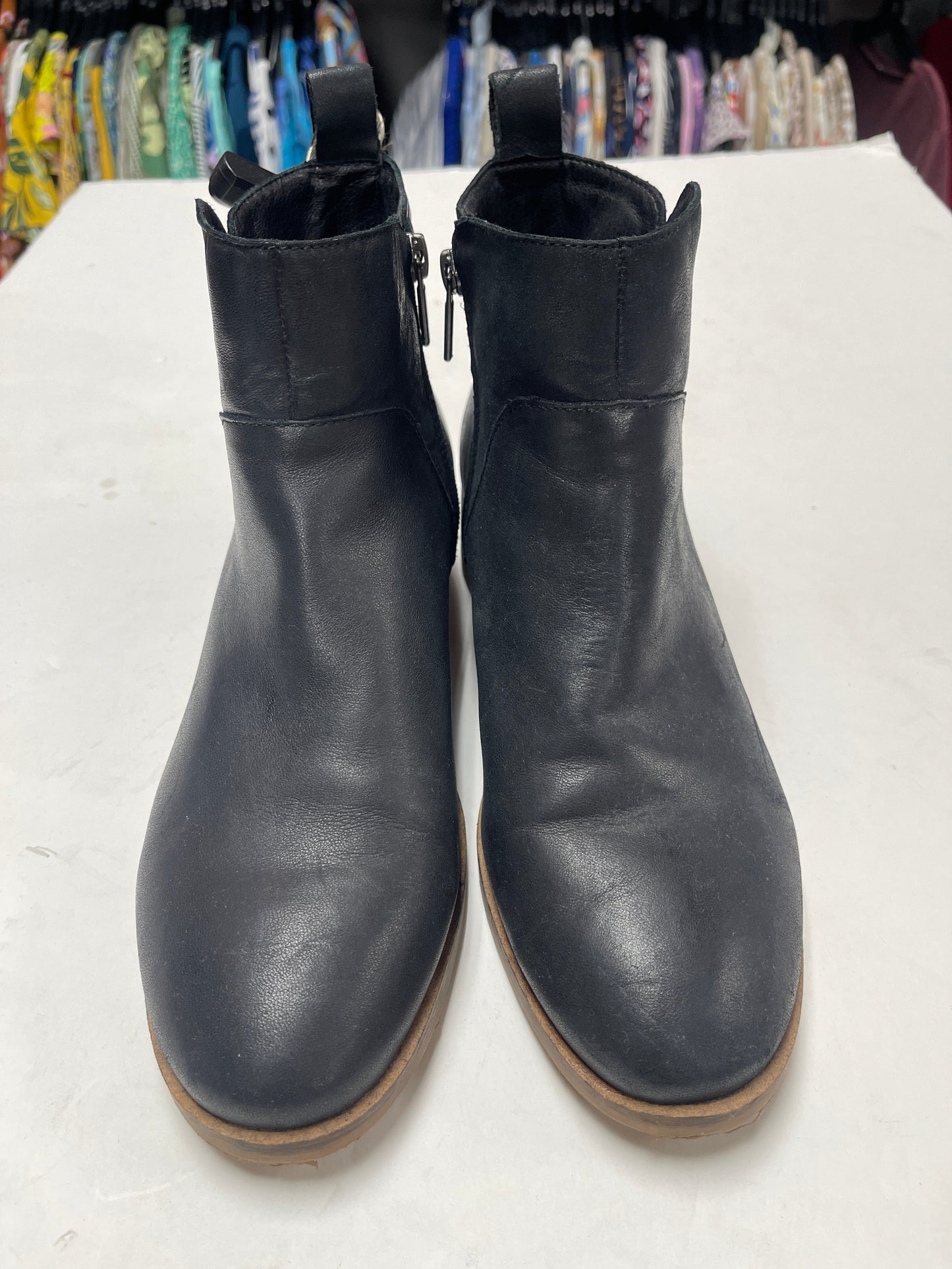 Black Boots Ankle Flats Lucky Brand, Size 9.5