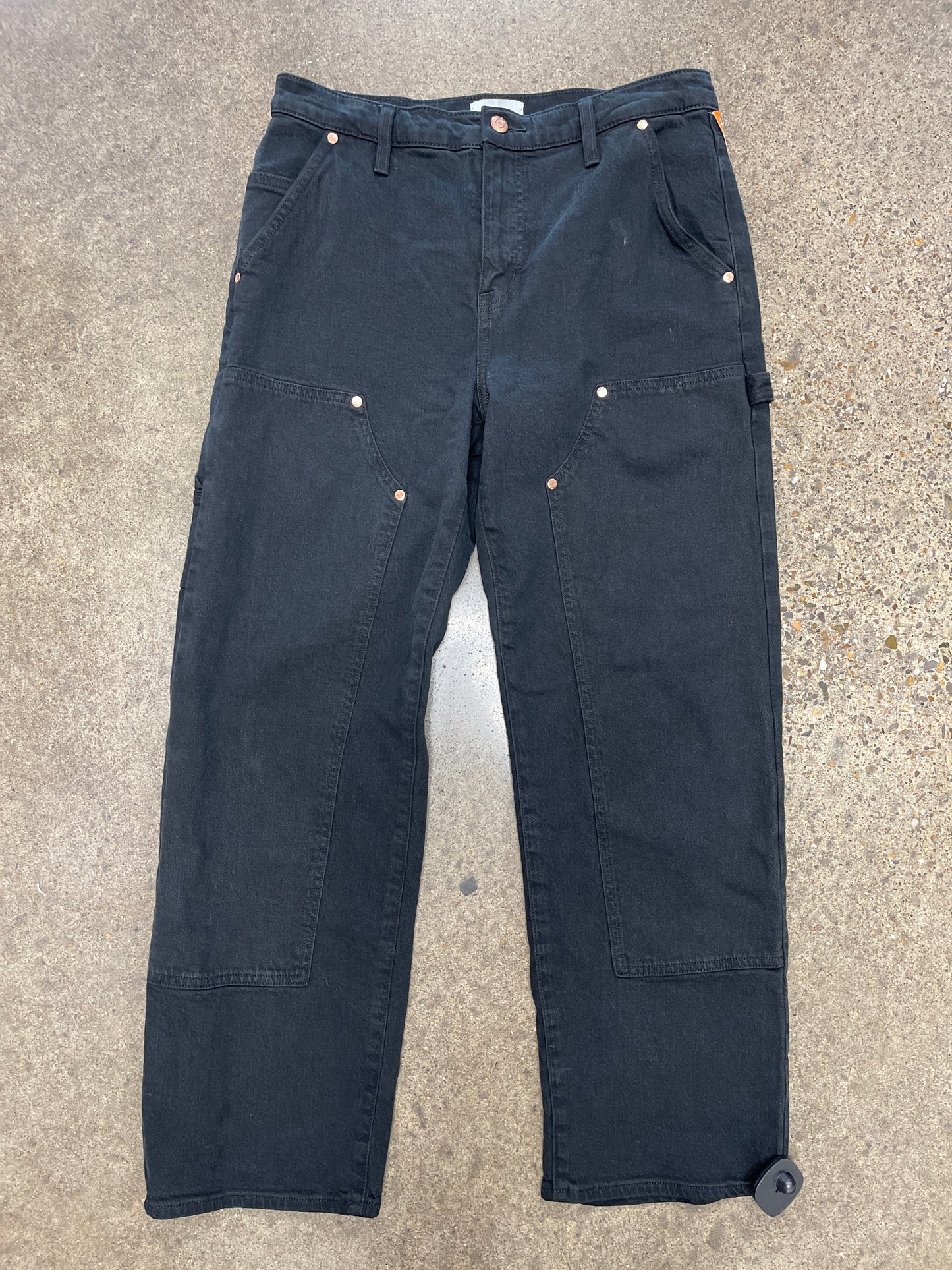 Jeans Straight By Pistola In Black Denim, Size: 28