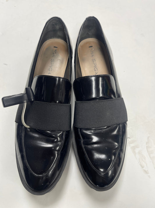 Black Shoes Flats Via Spiga, Size 9