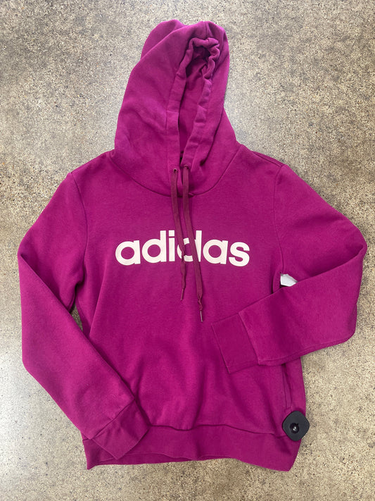 Purple Athletic Sweatshirt Hoodie Adidas, Size S
