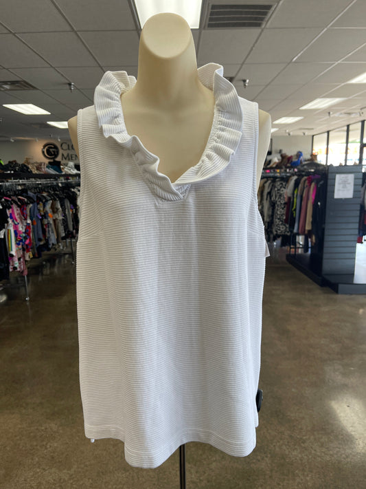 White Top Sleeveless Crown And Ivy, Size L