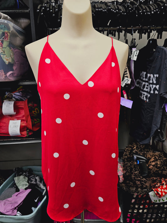 Red & White Tank Top Loft, Size S