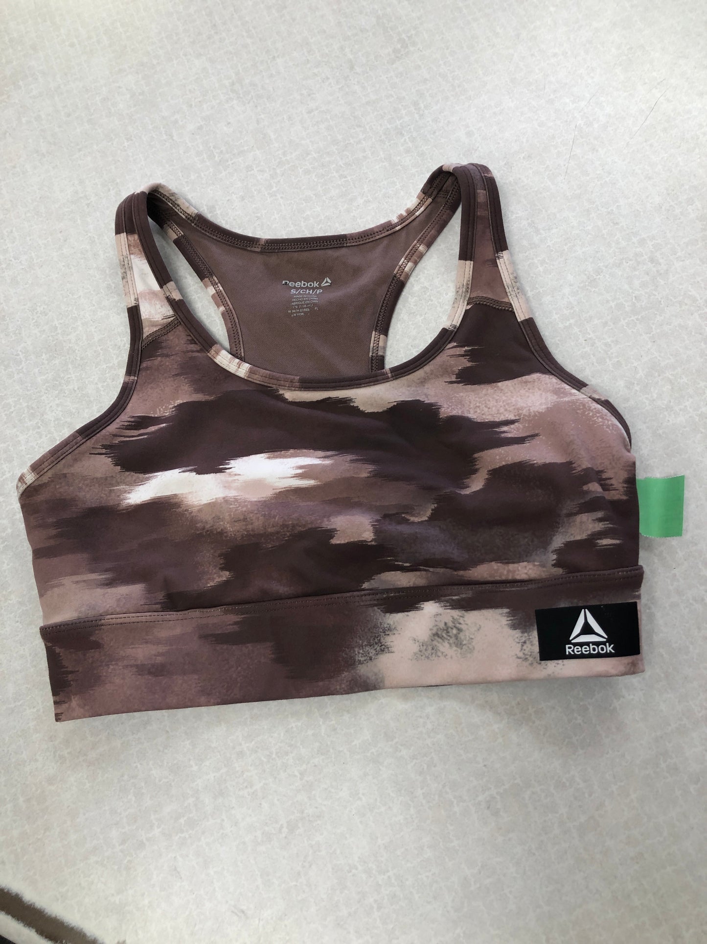 Athletic Bra By Reebok In Brown, Size: S