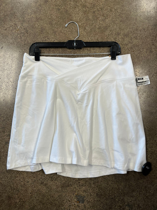 Athletic Skort By Pink In White, Size: Xl