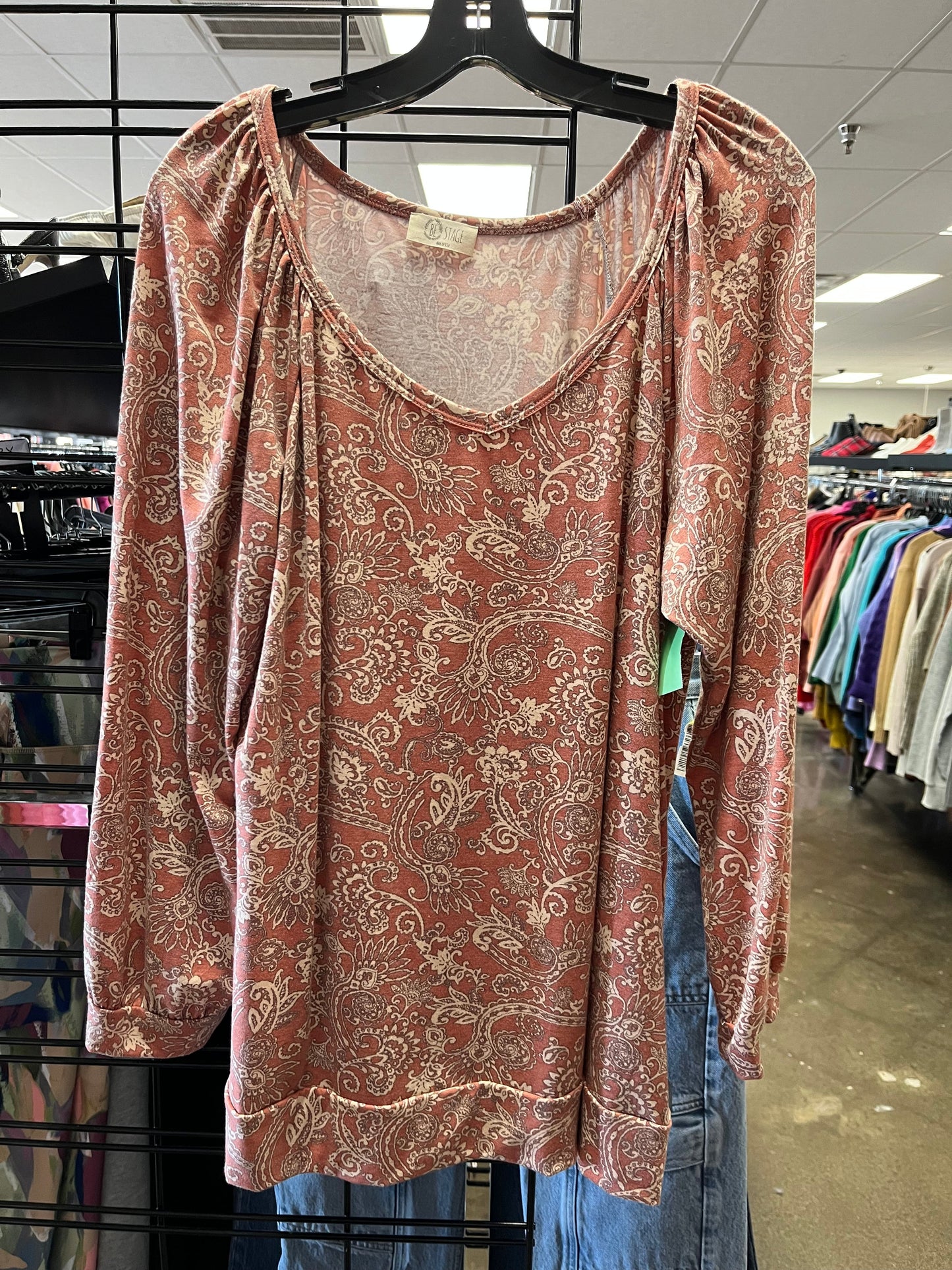 Top Long Sleeve By Clothes Mentor In Orange, Size: 2x