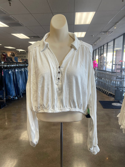 Top Long Sleeve By We The Free In White, Size: Xs