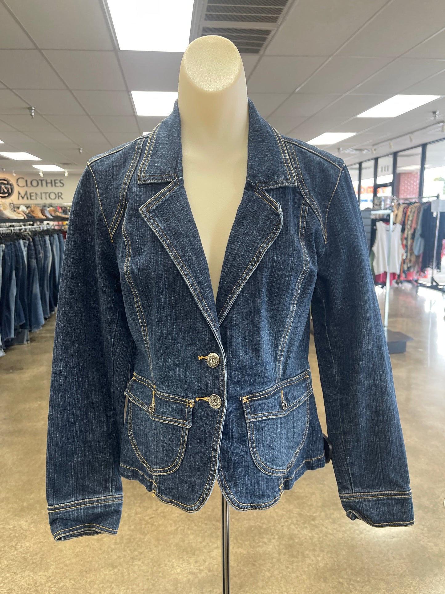 Jacket Denim By Gloria Vanderbilt In Blue Denim, Size: M