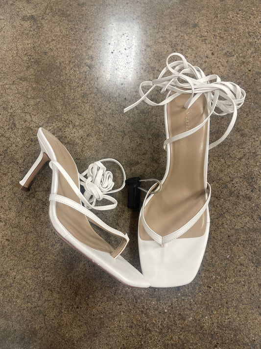 Sandals Heels Stiletto By Ann Taylor In White, Size: 9