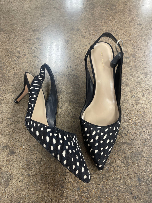 Shoes Heels Kitten By Ann Taylor In Black & White, Size: 9.5