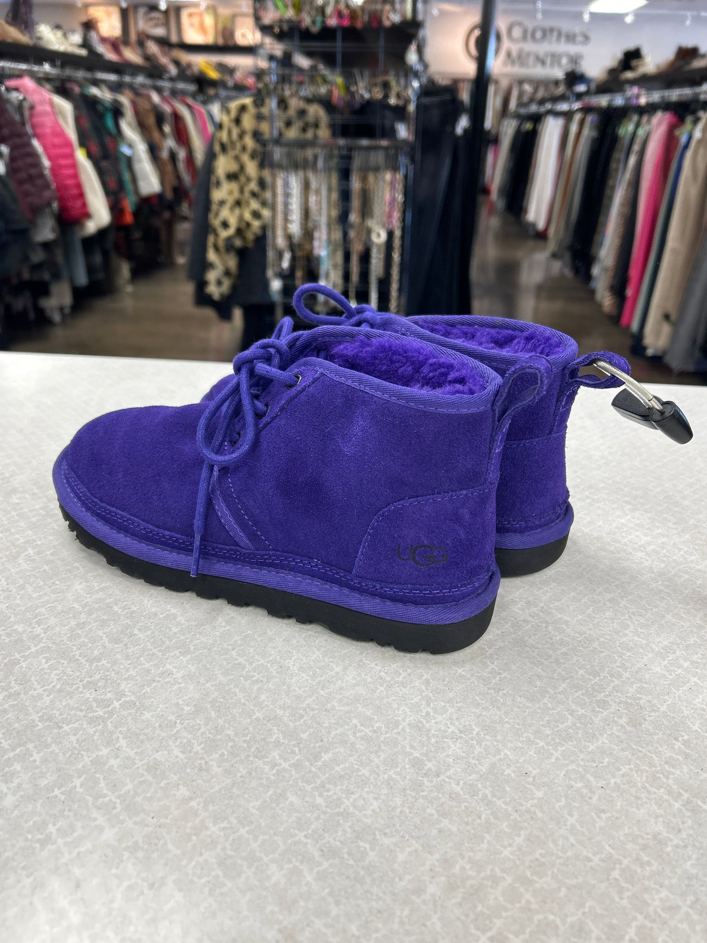 Boots Ankle Flats By Ugg In Purple, Size: 7